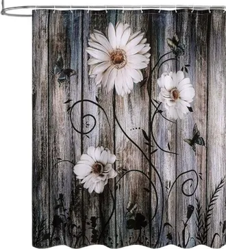 OEM Cortina De Ducha - Cortina De Ducha Floral Moderna - Cortina De Ducha Abstracta - Antimoho - Lavable - 180 X 200 Cm