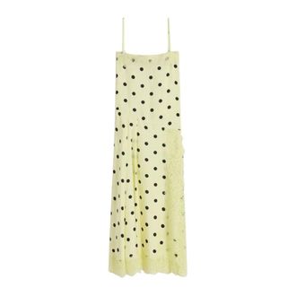 Sportmax Sportmax, Maxi Dresses, female, Yellow, Size: XS Polka-dot Maxi Dress