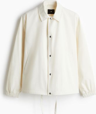 H&M Coachjacke aus Canvas in Regular Fit - White