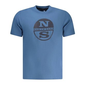 North Sails T-Shirts, male, Blue, Size: 3XL Short-Sleeved T-Shirt