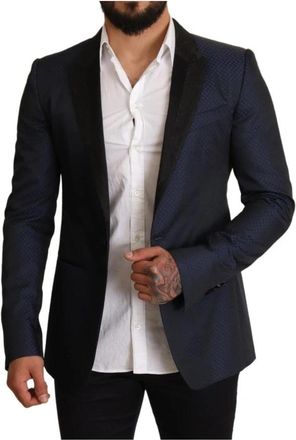Dolce & Gabbana Martini Slim Fit Blazer Jas - Heren - Blazers - Blauw - M - Wol - Jassen