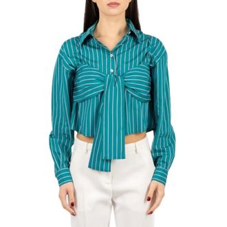 Pinko Pinko, Dames, Blouses & Shirts, Blauw, Maat: XS Viscose