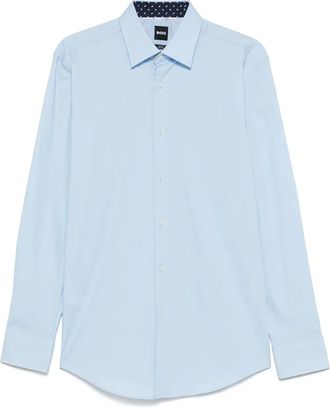 BOSS long-sleeve shirt - men - Cotton/Elastane - 42 - Blue