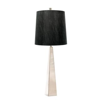 Netlighting Ascent Table Lamp with Round Tapered Shade Polished Nickel in Grey