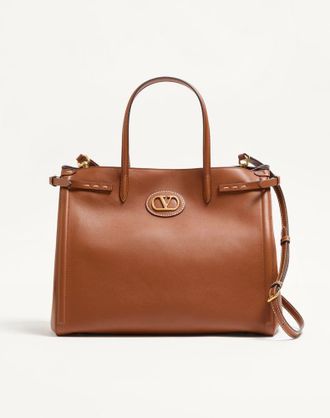 Valentino Garavani Borsa Shopping Media Valentino Garavani Antibes In Vitello Uomo TABACCO UNI