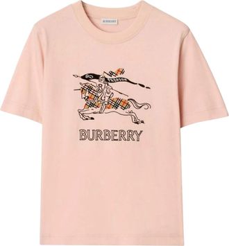 Burberry Light Pink Crew Neck Graphic T-Shirt