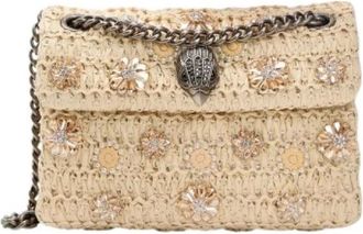 Kurt Geiger Tassen, Dames, Beige, ONE Size, Raffia Mini Kensington