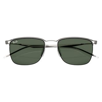 Ray-Ban Rb8550 Vierkante Metalen Zonnebril - unisex - Accessoires - Grijs - Maat: 53 MM Polyamide