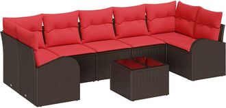 vidaXL Conjunto De Sof&aacute; De Jard&iacute;n 8 Uds. 7-n&uacute;mero De Plazas Vidaxl