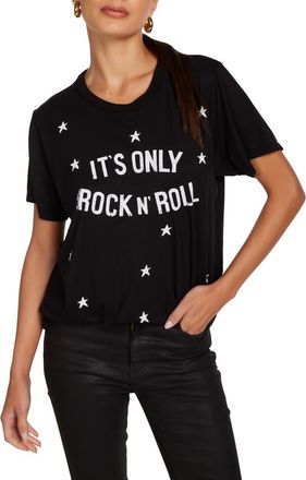 Lauren Moshi Wolf Only Rock n Roll Top in Black at Nordstrom, Size X-Large