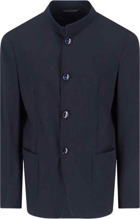 Giorgio Armani Single-Breasted Blazer - Dark Blue