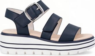 Remonte D3n50 Womens Ankle Strap Sandals Blue Leather - Size UK 6.5