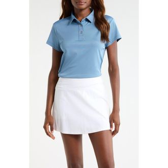 Swannies Ava Short Sleeve Performance Golf Polo in Blue Shadow at Nordstrom, Size Medium