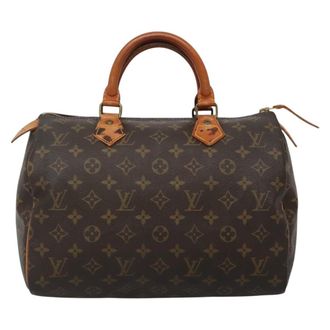 Louis Vuitton Speedy Handbag Monogram Canvas Brown Canvas Handbag (Pre-Owned)