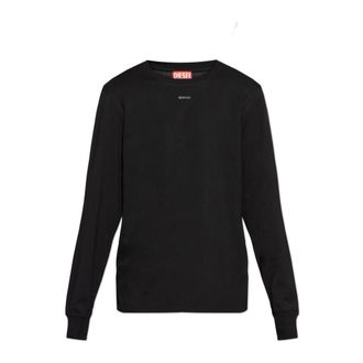 Diesel Long Sleeve Tops, male, Black, Size: 2XL T-Adjust-Ls-V1 Long Sleeve Top