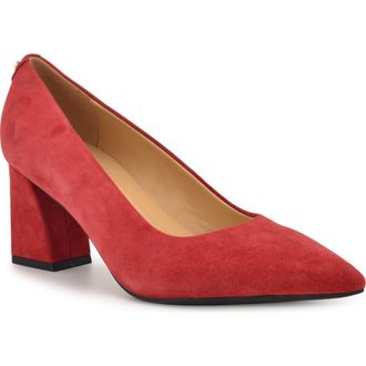 Nine West Kalore 9x9 Pointed Toe Pump in Dark Red at Nordstrom, Size 10.5