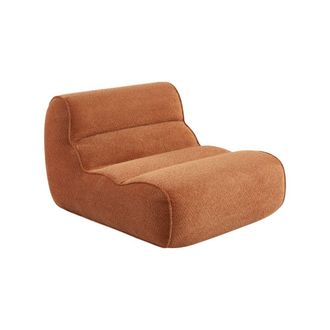 Sweeek Sill&oacute;n envasado al vac&iacute;o de tela chenilla, terracota