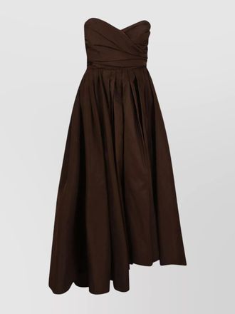 Pinko asymmetric off-shoulder sleeveless draped mini dress