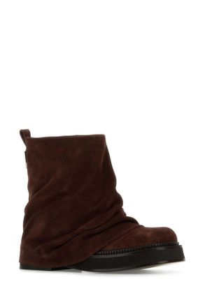 The Attico Womens Brown Suede Mini Robin Ankle Boots Main Leather: Leather Stivali