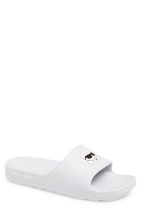 Karl Lagerfeld Sacha Slide Sandal in Light Grey at Nordstrom Rack, Size 12