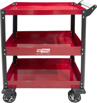 OEM Carro De Taller Metalizado Awtools 3 Niveles, Capacidad De Carga 100kg, Ideal Para Organizaci&oacute;n De Herramientas, Dise&ntilde;o Robusto, Compacto, Con Gran Ca