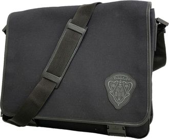 Gucci Black Canvas Shoulder Bag (Pre-Owned)