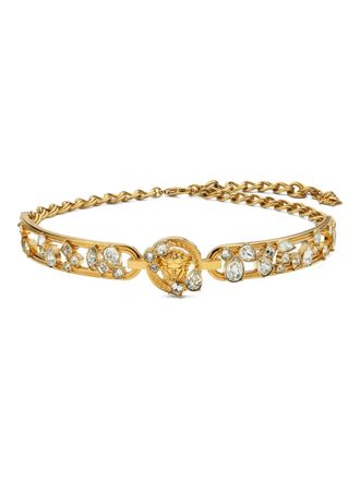 Versace Medusa crystal-embellishment necklace - Gold
