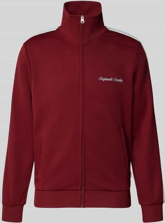 Jack & Jones Sweatjacke mit Stehkragen Modell COTEDAZUR in Bordeaux, Gr&ouml;&szlig;e XL