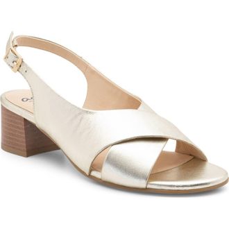 Ara Petunia Slingback Sandal in Platinum Metallic Calf at Nordstrom, Size 9