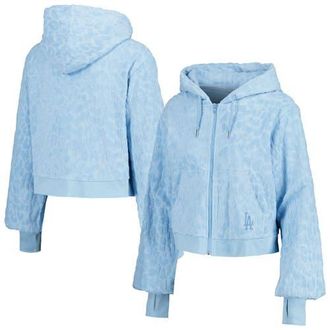 Lusso Womens Lusso Blue Los Angeles Dodgers Tabitha Cheetah Terry Full-Zip Sweatshirt at Nordstrom, Size X-Large