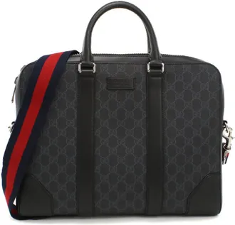 Gucci Black Pvc Briefcase (Pre-Owned)