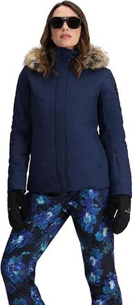 Obermeyer Tuscany II Jacket Womens Clothing Midnight Navy : 10, Faux Fur/Polyester