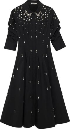 SIMKHAI Jazz verfraaide midi-jurk - Zwart