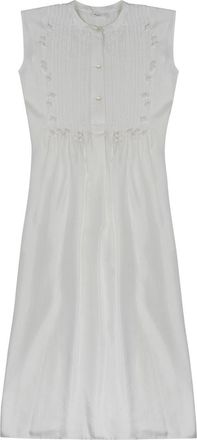 P.A.R.O.S.H. Silk Sleeveless Dress With Pintuck Detailing