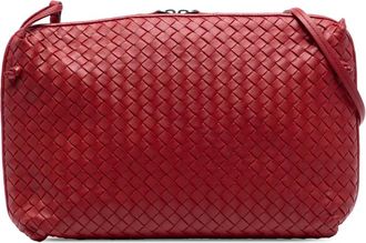 Bottega Veneta Borsa a tracolla Intrecciato Nodini grande in nappa 2012-2025 - Rosso