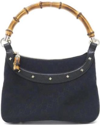 Gucci Pre-owned GG Canvas Shoulder Bag - Dames - Vintage Handtas - Zwart - ONE Size - Vintage