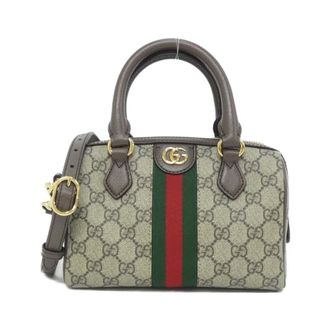 Gucci Beige Brown Gg Supreme Boston Bag (Pre-Owned)