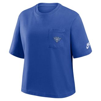 Nike Kentucky Legacy Pocket Boxy Nike Womens College T-Shirt in Blue | 11CM4EVUKV-SYF