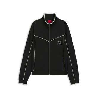 HUGO BOSS Cotton-blend jacket with embroidered logo artwork