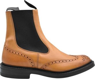 Trickers Laced Boots With Brogue Detailing