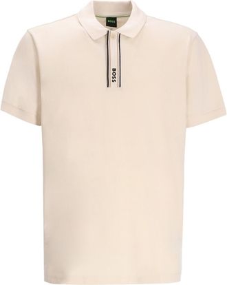 HUGO BOSS Natural Stripe Logo Polo