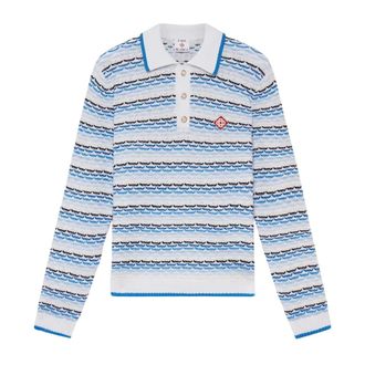 Casablanca Tops, Heren, Blauw, M, Polo Shirts