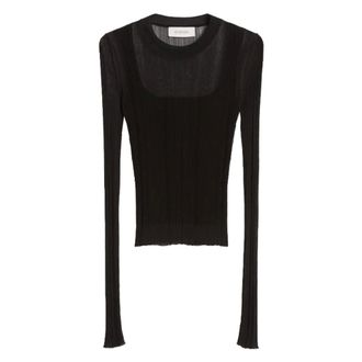 Sportmax Tops, Dames, Zwart, M, Polyester, Spxbuono Long Sleeve Top