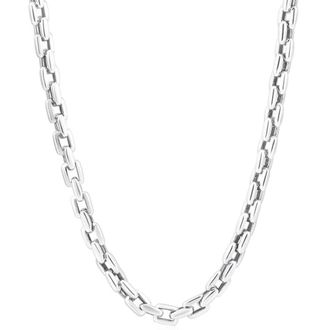 Pompeii3 Mens Square Cable 14k Gold (76gram) or Platinum (142gram) 6.5mm Link Chain Necklace 20