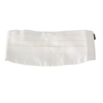 Dolce & Gabbana Accessoires, Heren, Wit, M, Zijden Cummerbund