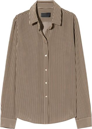 Nili Lotan Camicia Gaia a righe - Marrone