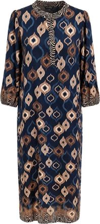 2-Biz Kleedjes - Dames - Shirt Kleedjes - Blauw - L - Kleedjes