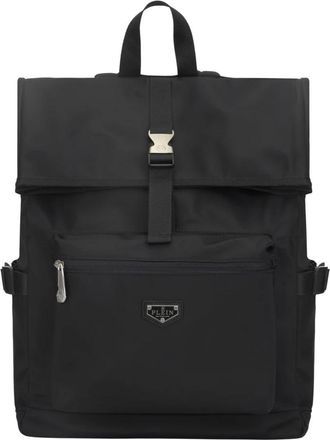 Plein Sport Nylon Box Backpack - Heren - Rugtassen - Zwart - ONE Size - Nylon - Fitness