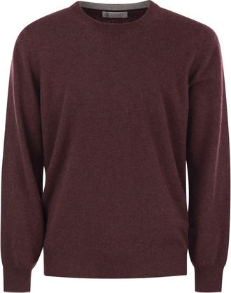 Brunello Cucinelli Brunello Cucinelli Mens Pure Cashmere Crew-neck Sweater - Brown - Size EU 50 (Mens)