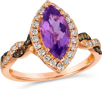 Le Vian Ladies Periwinkle Rings set in 14K Strawberry Gold